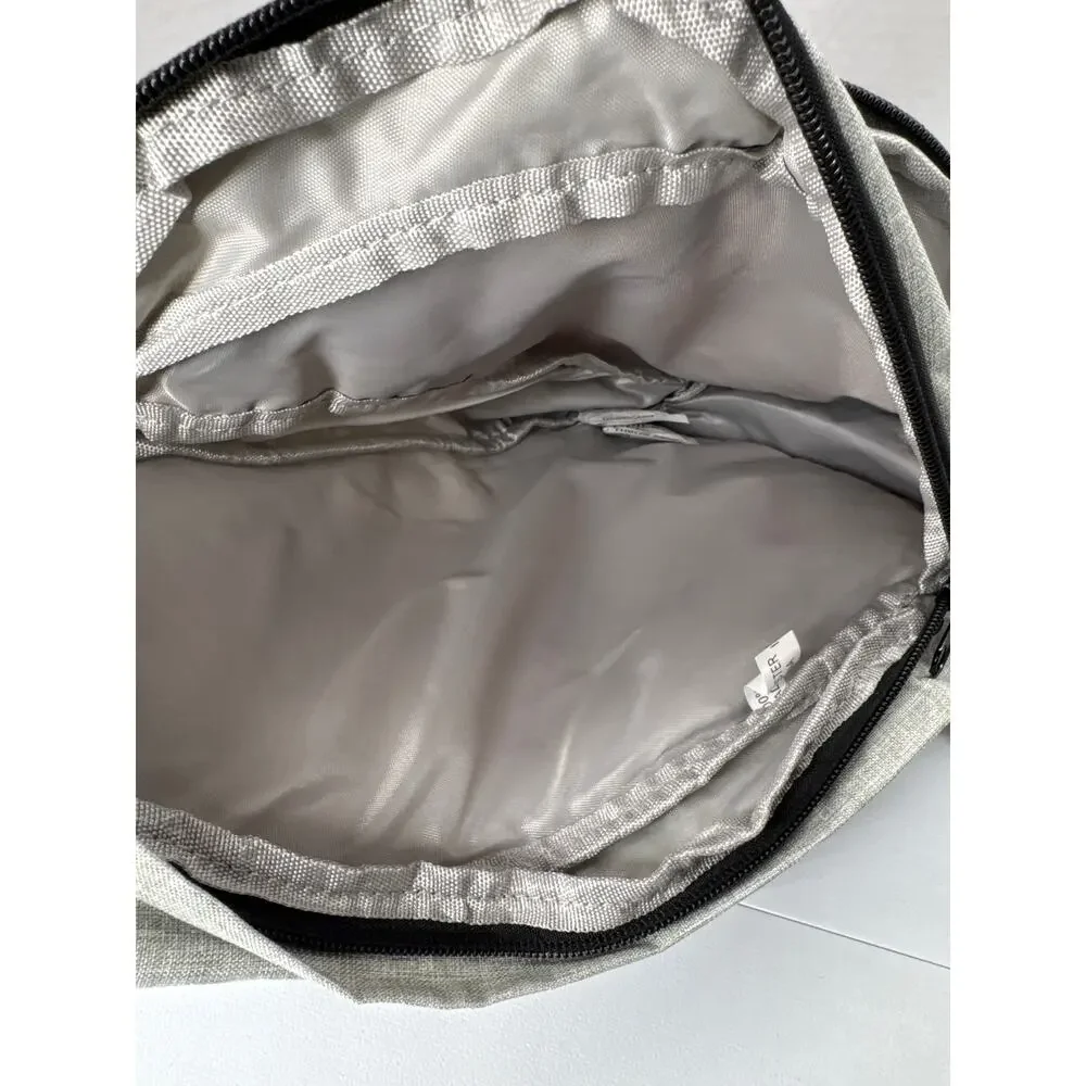 Bella Russo crossbody sling bag over shoulder padded strap gray chest bag
